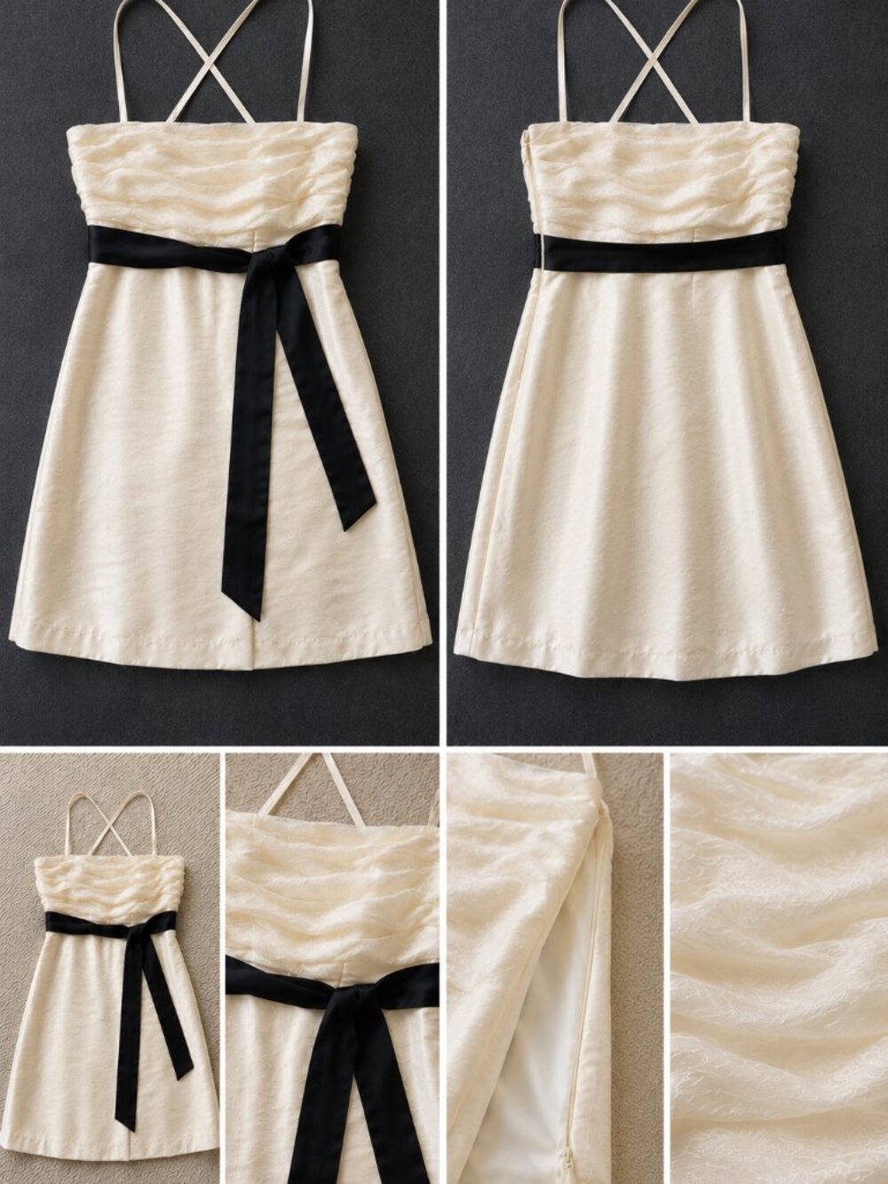 Petite Ivory Silk Wedding / Courthouse Dress XS